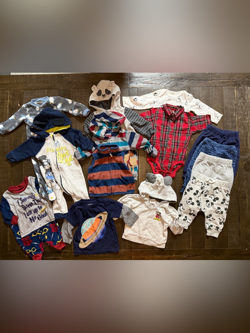 (15 Pieces) Baby Boy Mixed Lot Clothes, Size 3-6 Months.